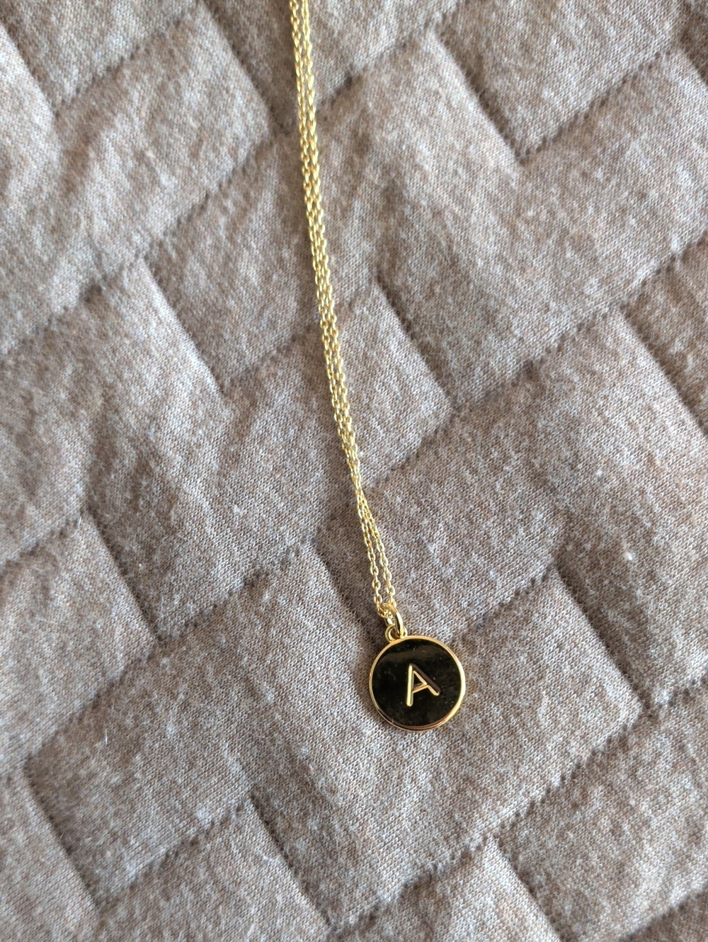 Gold-tone Initial 'A' Necklace